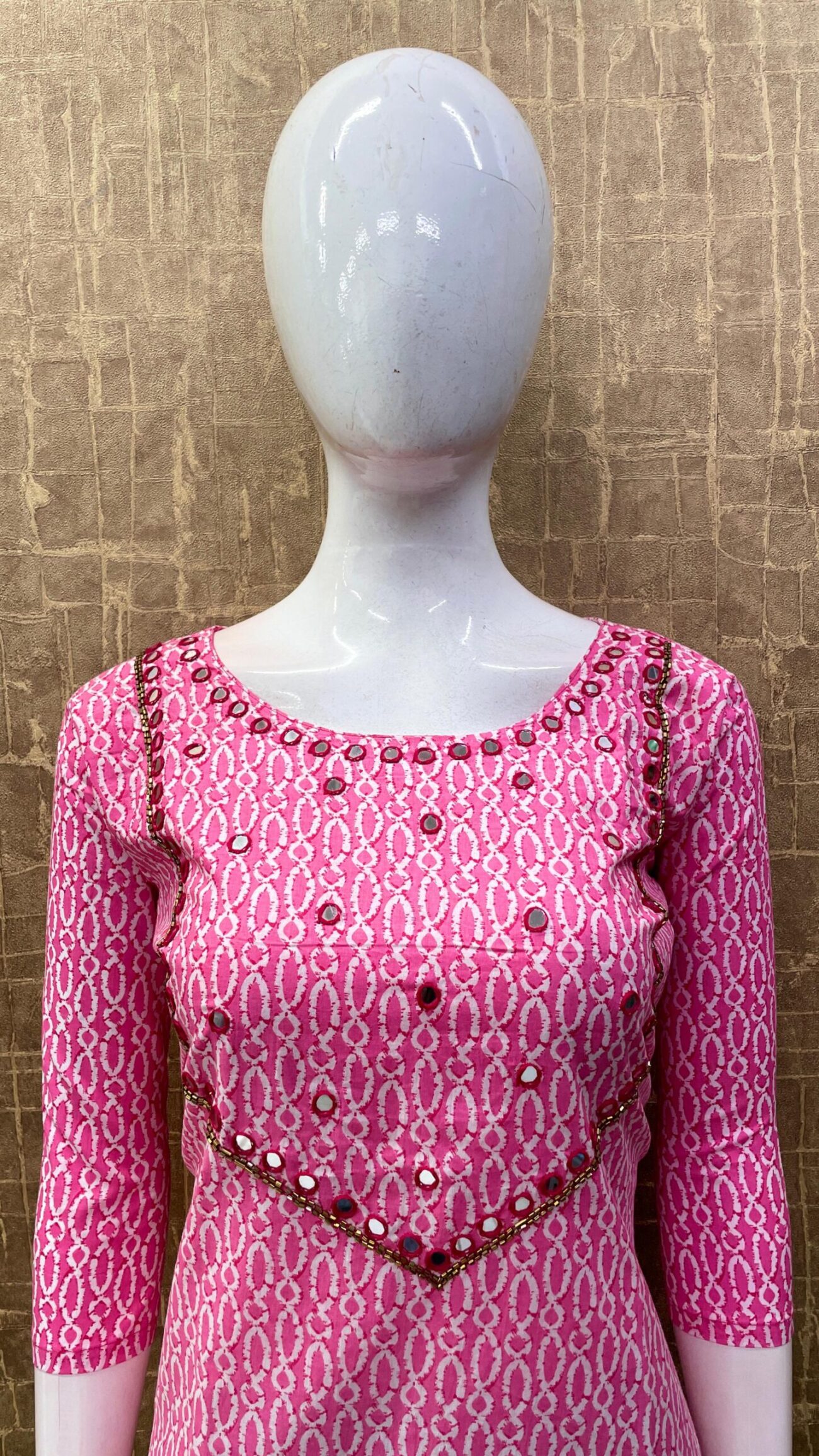 Cotton Kurti / Mirrorwork SKU: TH0039 - Image 9