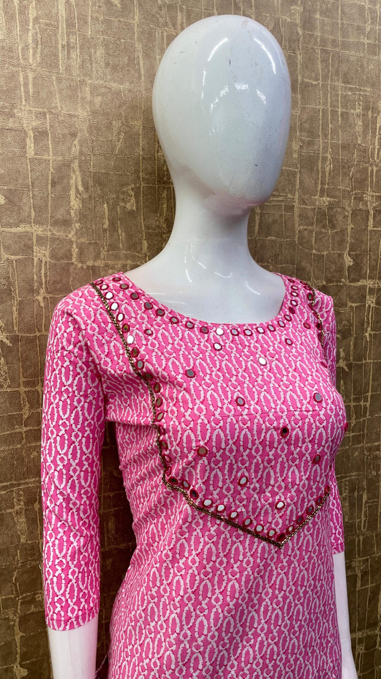 Cotton Kurti / Mirrorwork SKU: TH0039 - Image 8