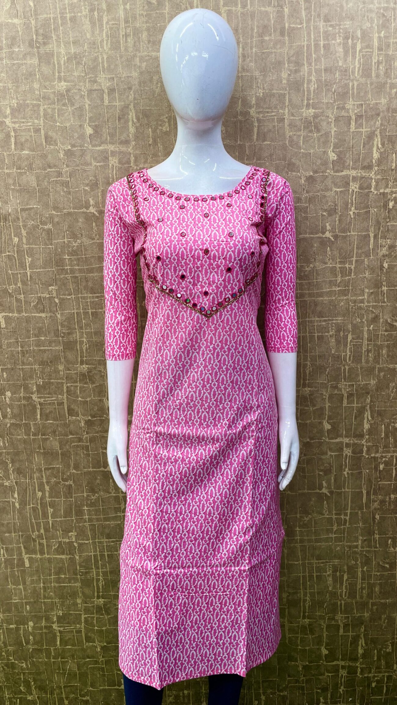 Cotton Kurti / Mirrorwork SKU: TH0039 - Image 7