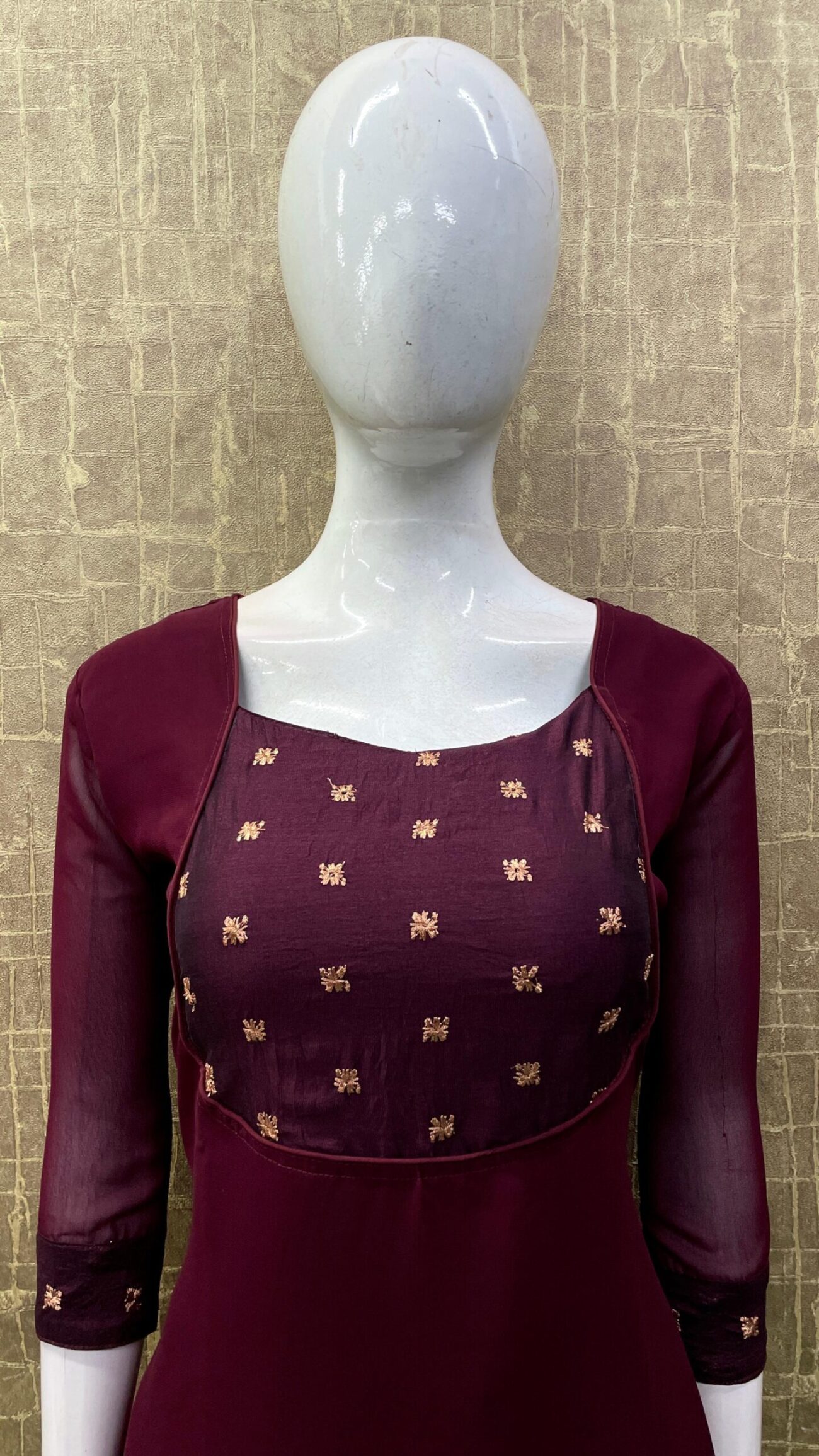 Vichitra Patchwork / Georgette Kurti SKU: TH0040 - Image 6