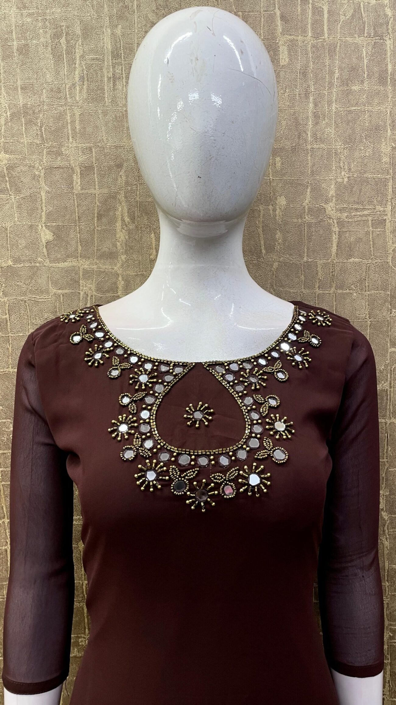 Heavy Mirror Work / Slitted Kurti SKU: TH0061 - Image 3