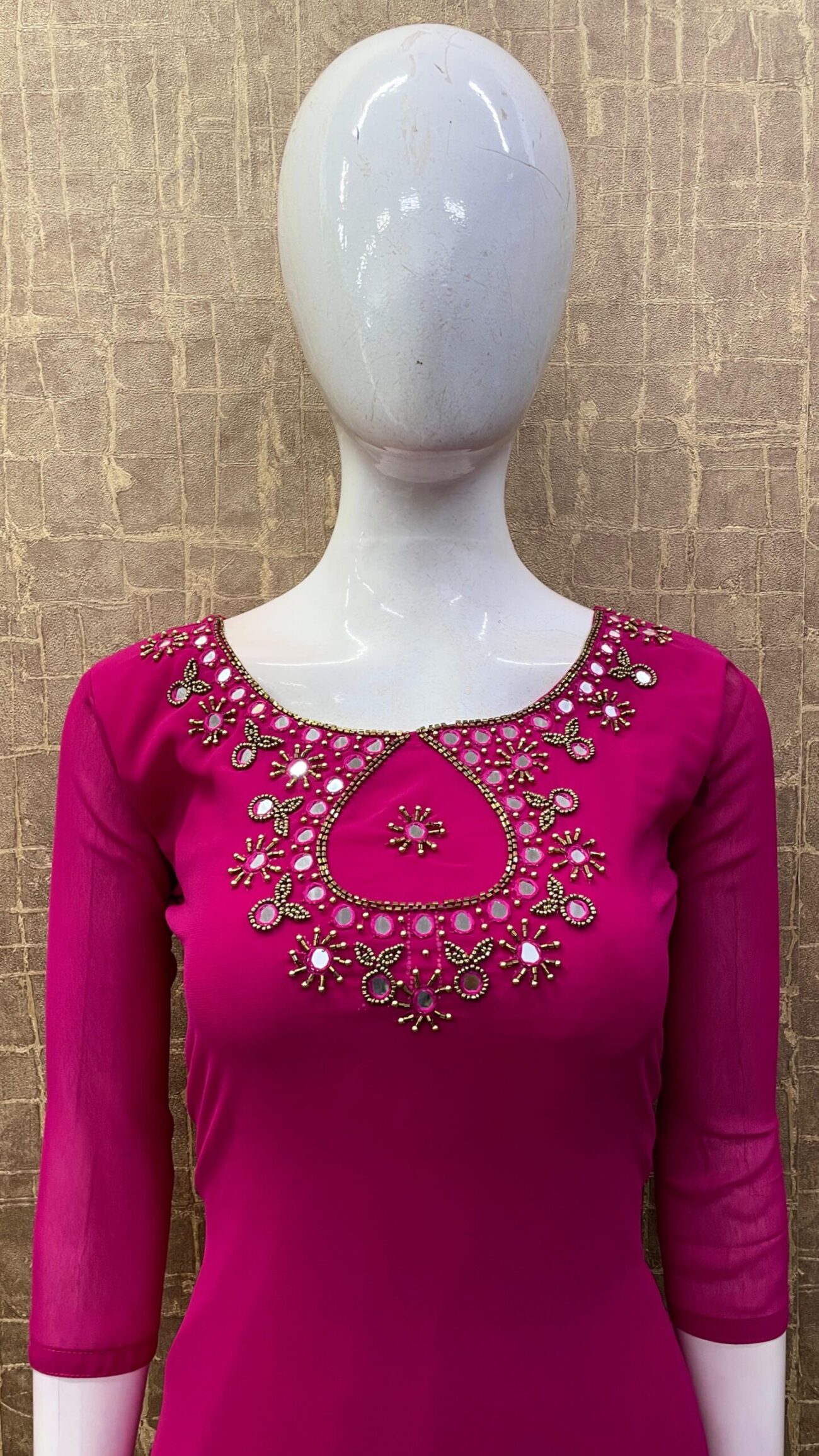 Heavy Mirror Work / Slitted Kurti SKU: TH0061 - Image 6