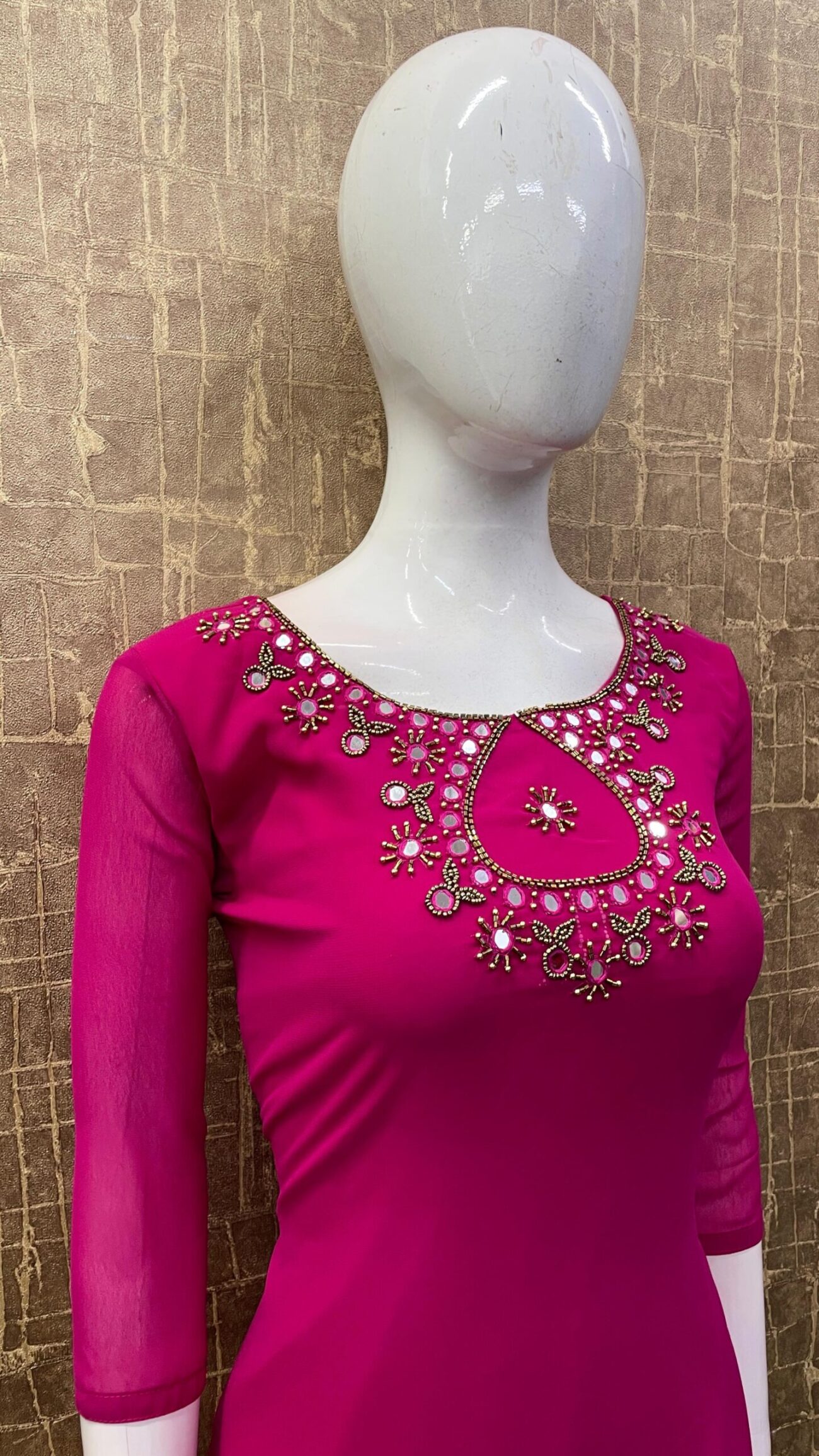 Heavy Mirror Work / Slitted Kurti SKU: TH0061 - Image 5