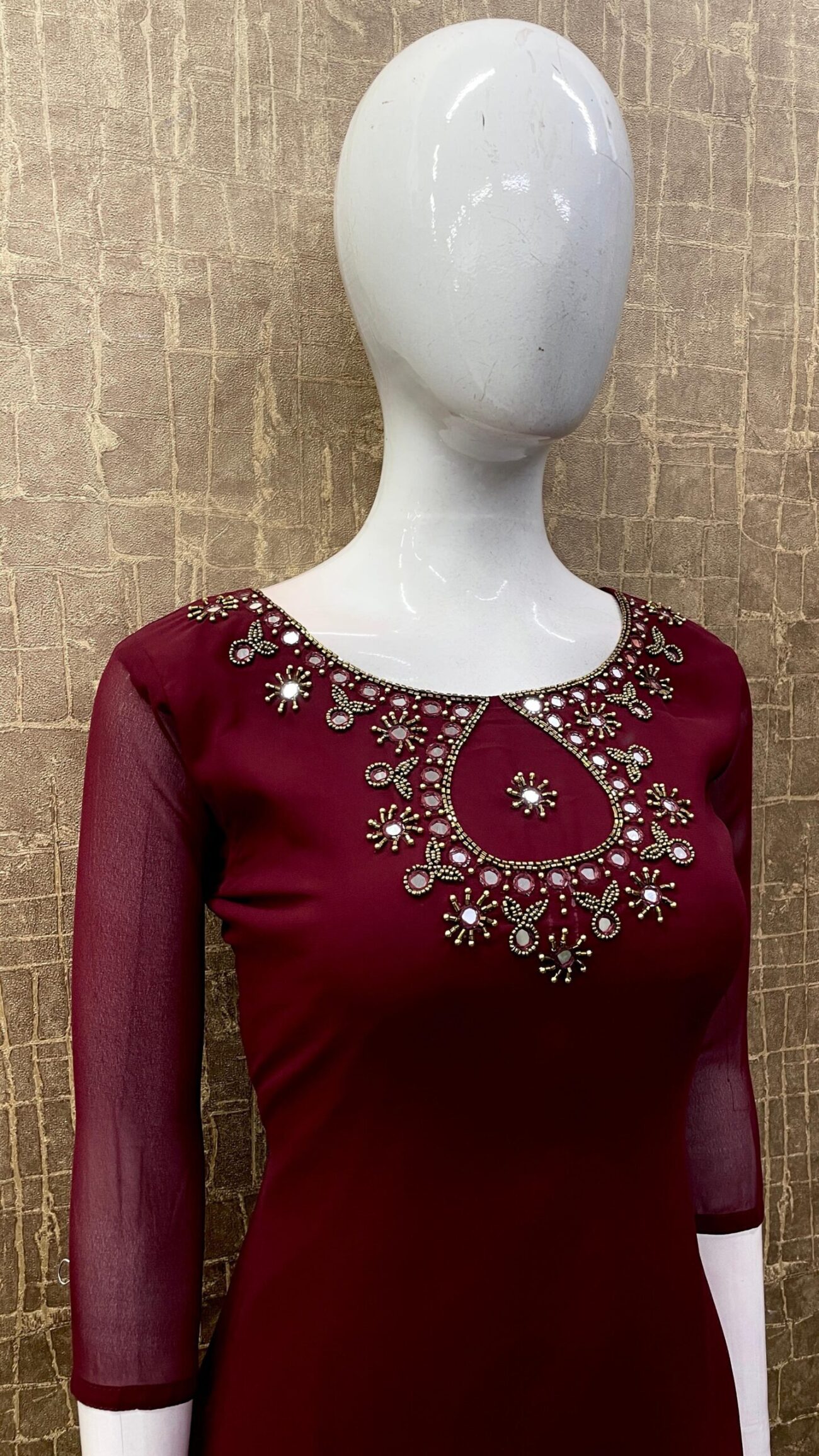 Heavy Mirror Work / Slitted Kurti SKU: TH0061 - Image 8