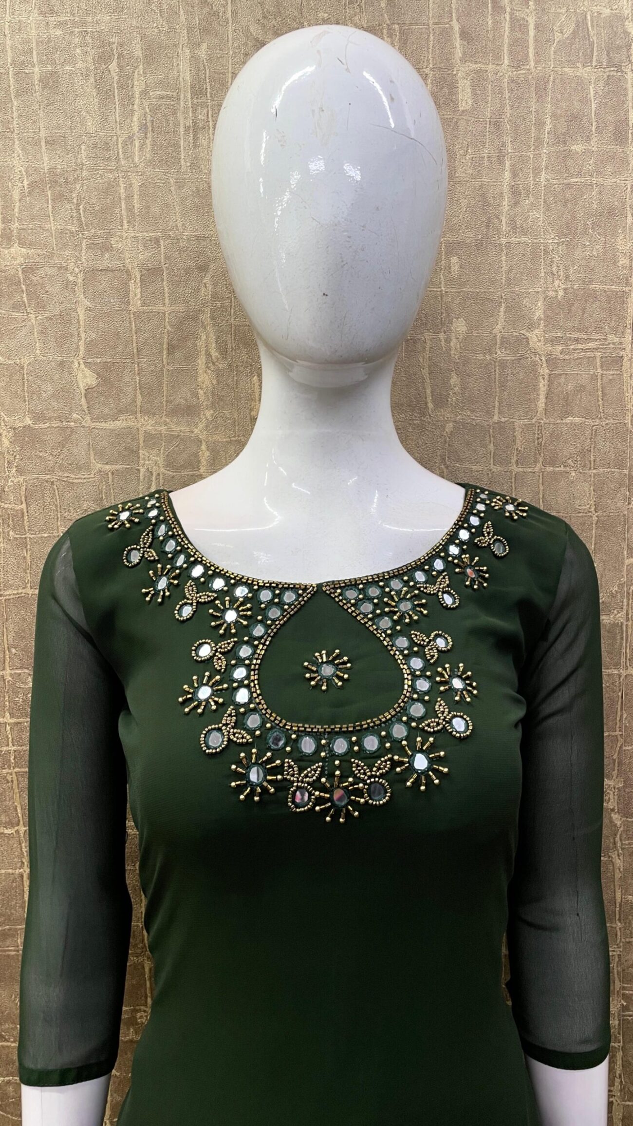 Heavy Mirror Work / Slitted Kurti SKU: TH0061 - Image 12