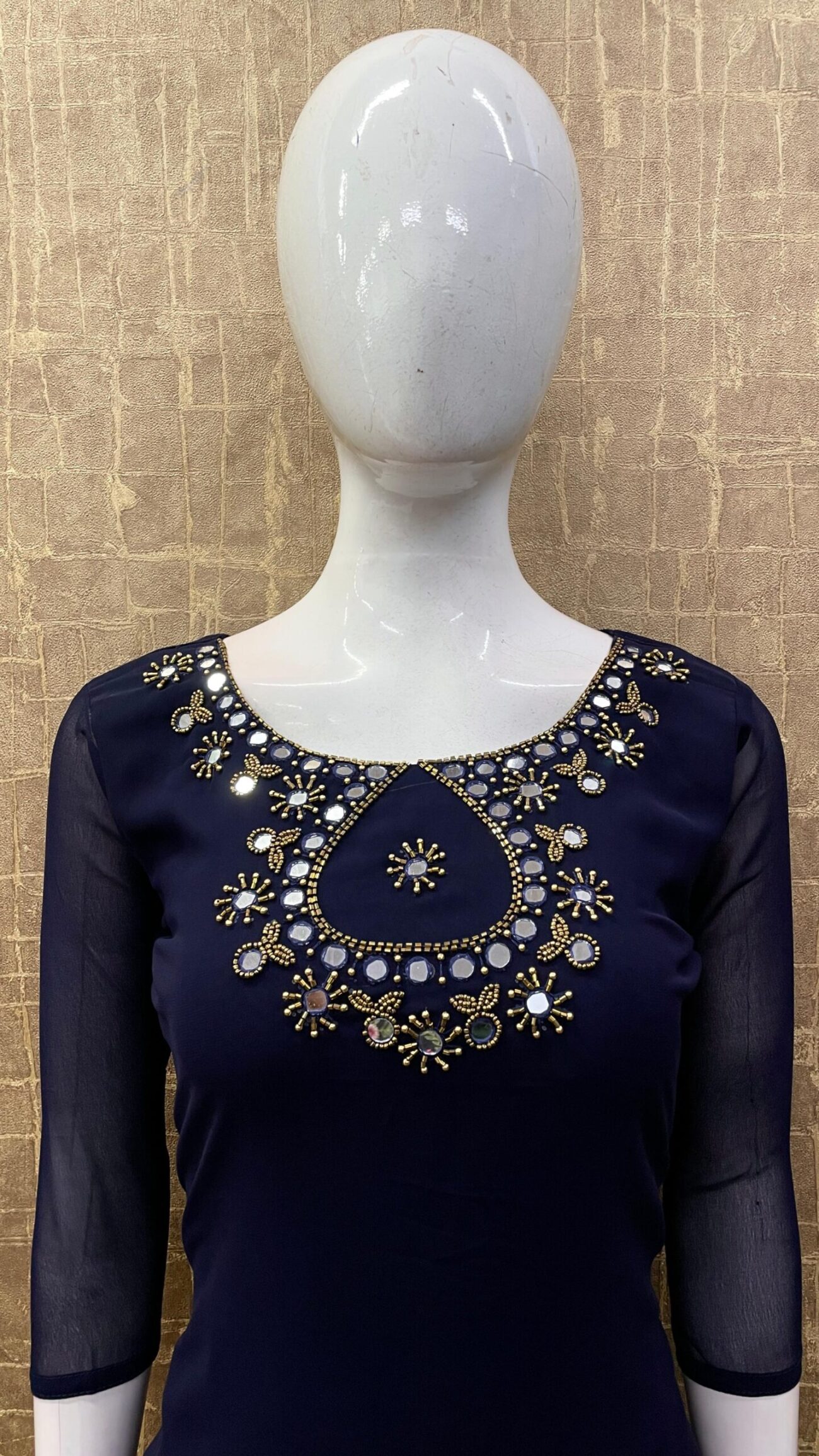 Heavy Mirror Work / Slitted Kurti SKU: TH0061 - Image 15