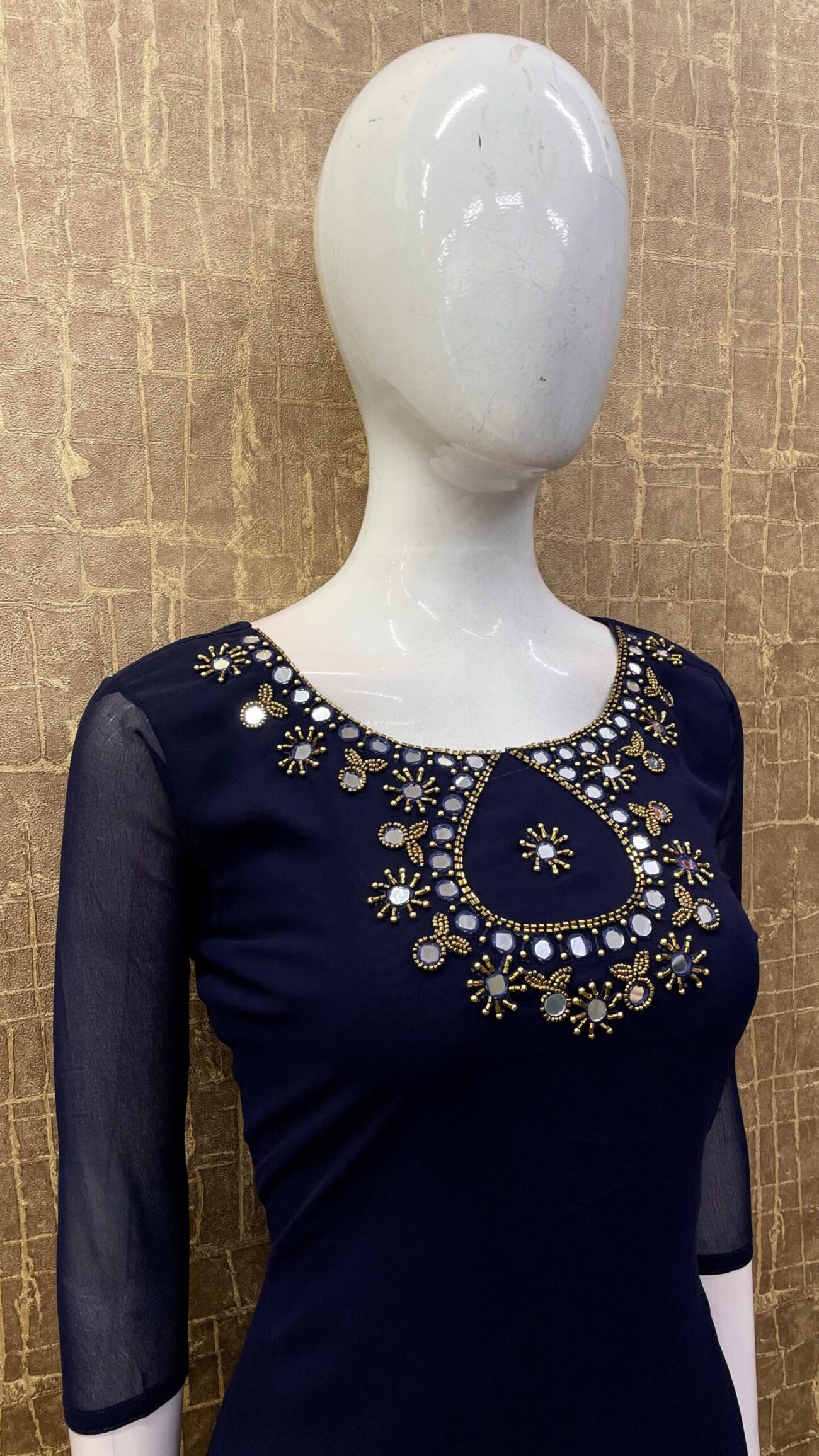 Heavy Mirror Work / Slitted Kurti SKU: TH0061 - Image 14