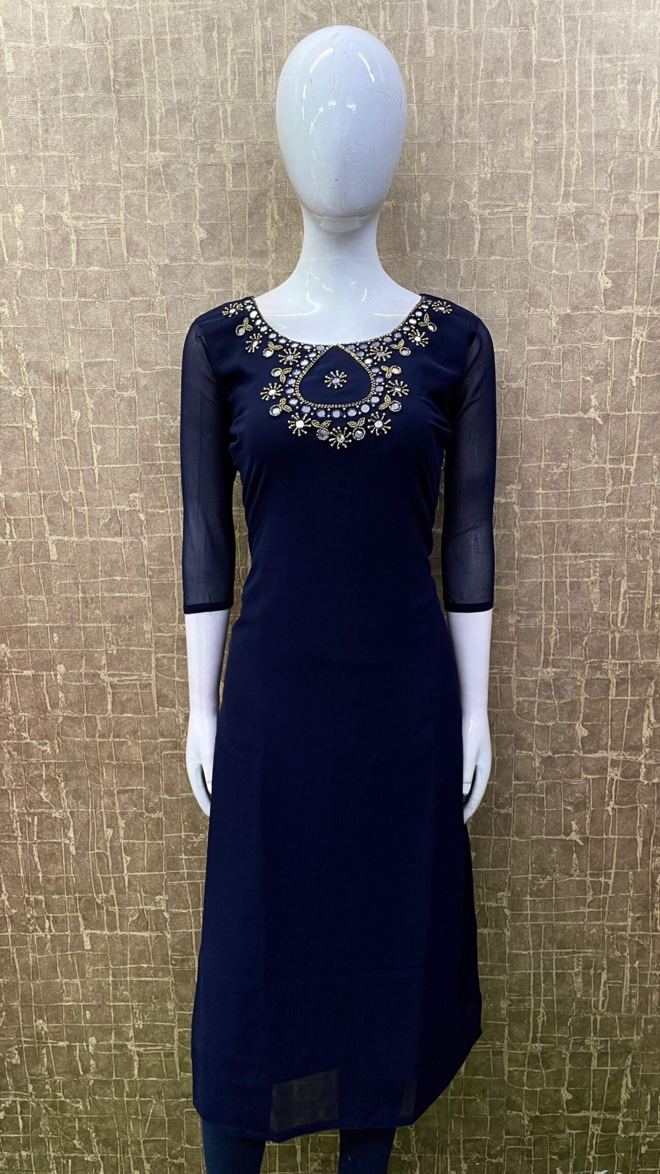 Heavy Mirror Work / Slitted Kurti SKU: TH0061 - Image 13