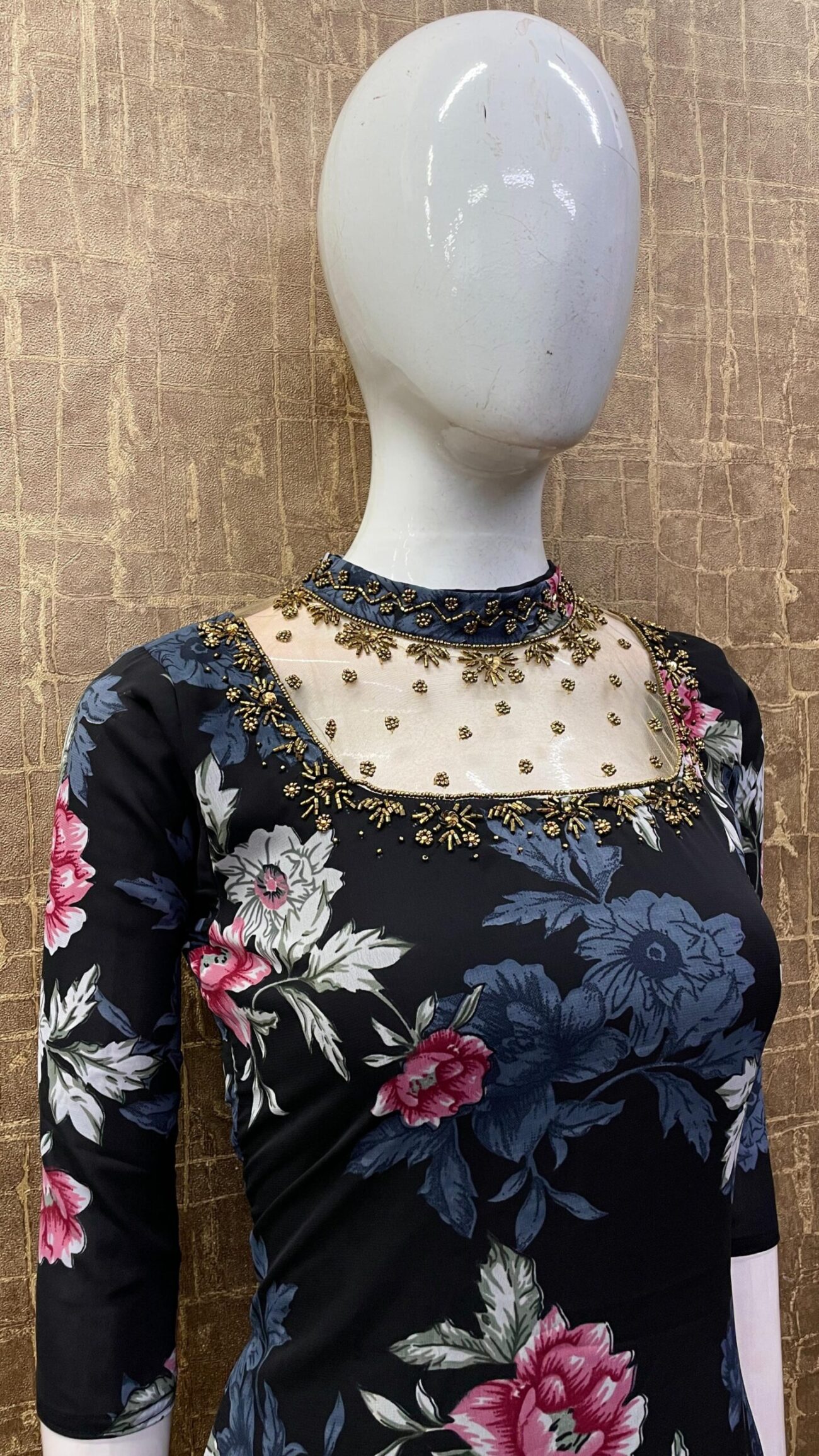 Printed / Jewelneck A-Line SKU: TH0063 - Image 2
