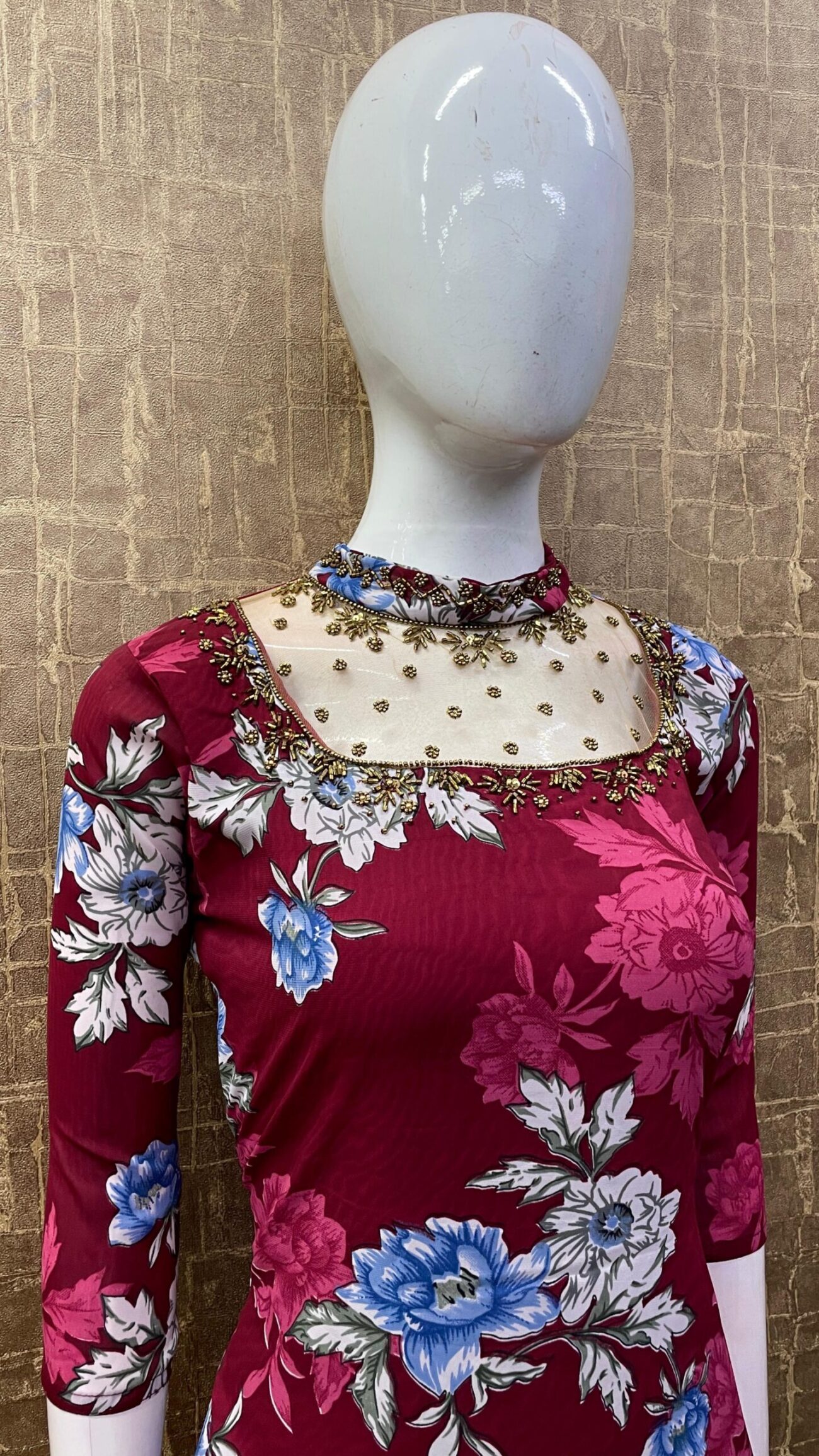 Printed / Jewelneck A-Line SKU: TH0063 - Image 8