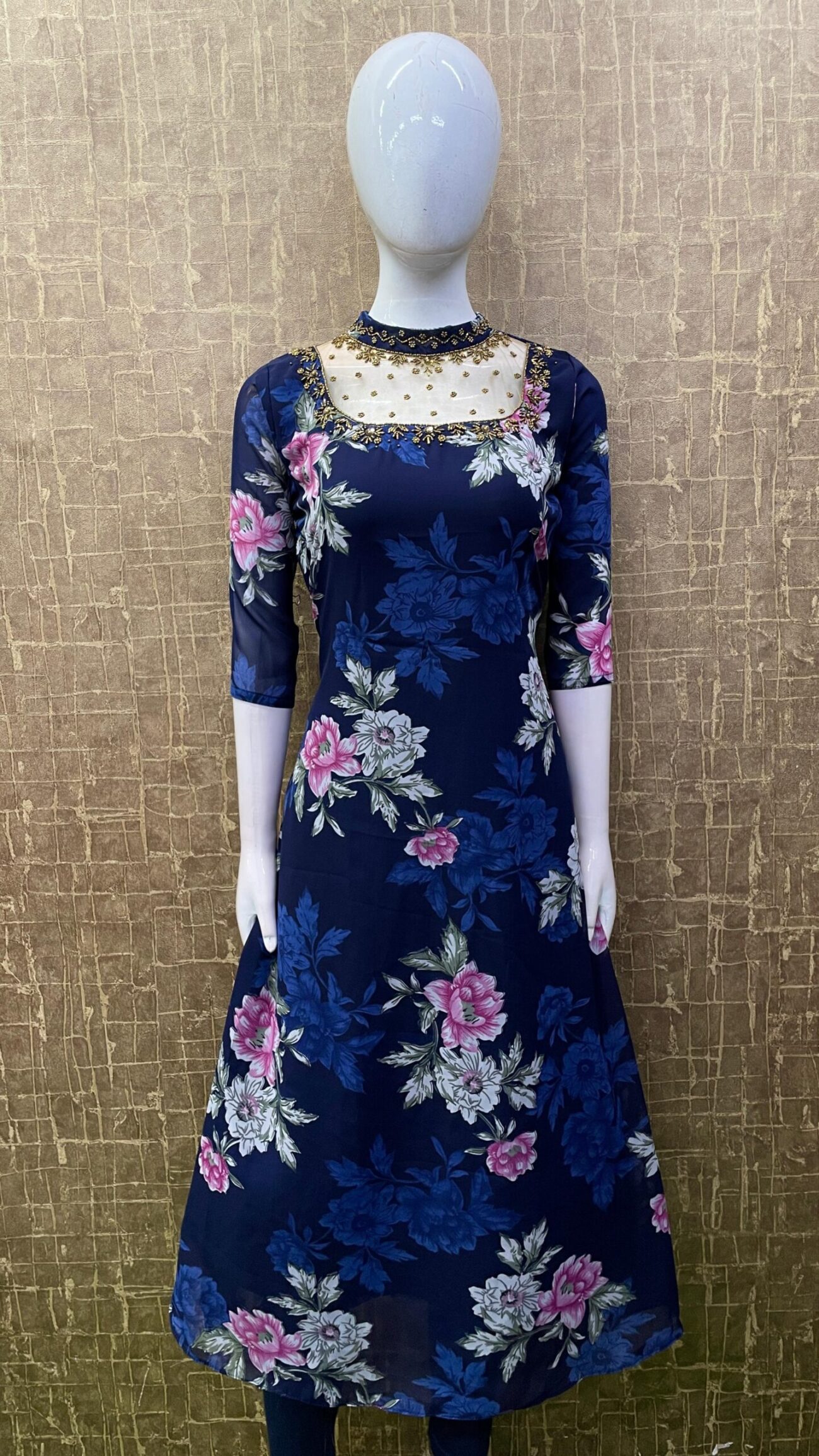 Printed / Jewelneck A-Line SKU: TH0063 - Image 10