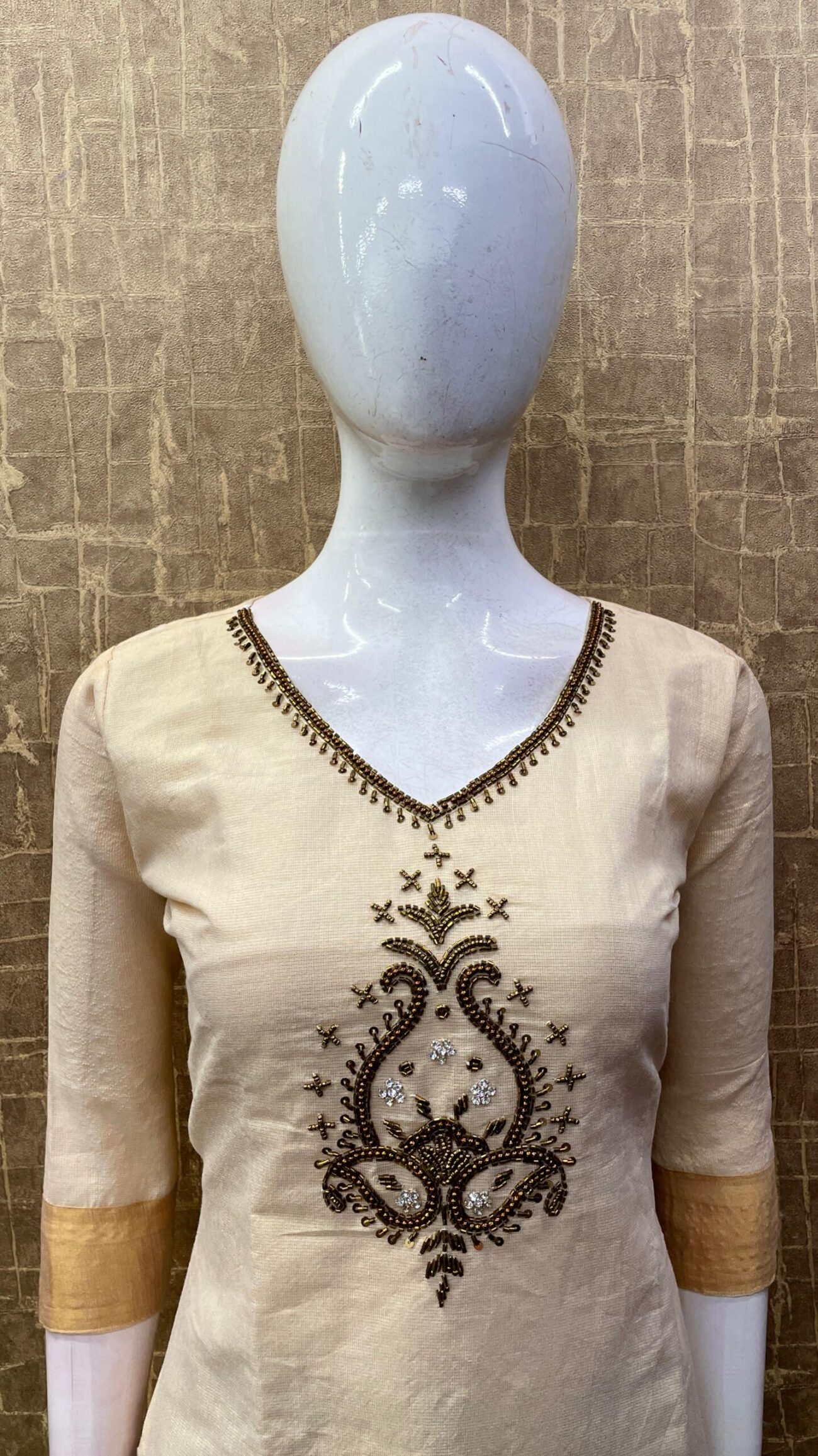 Kerala Gold / Slitted Kurti SKU: TH0005 - Image 3