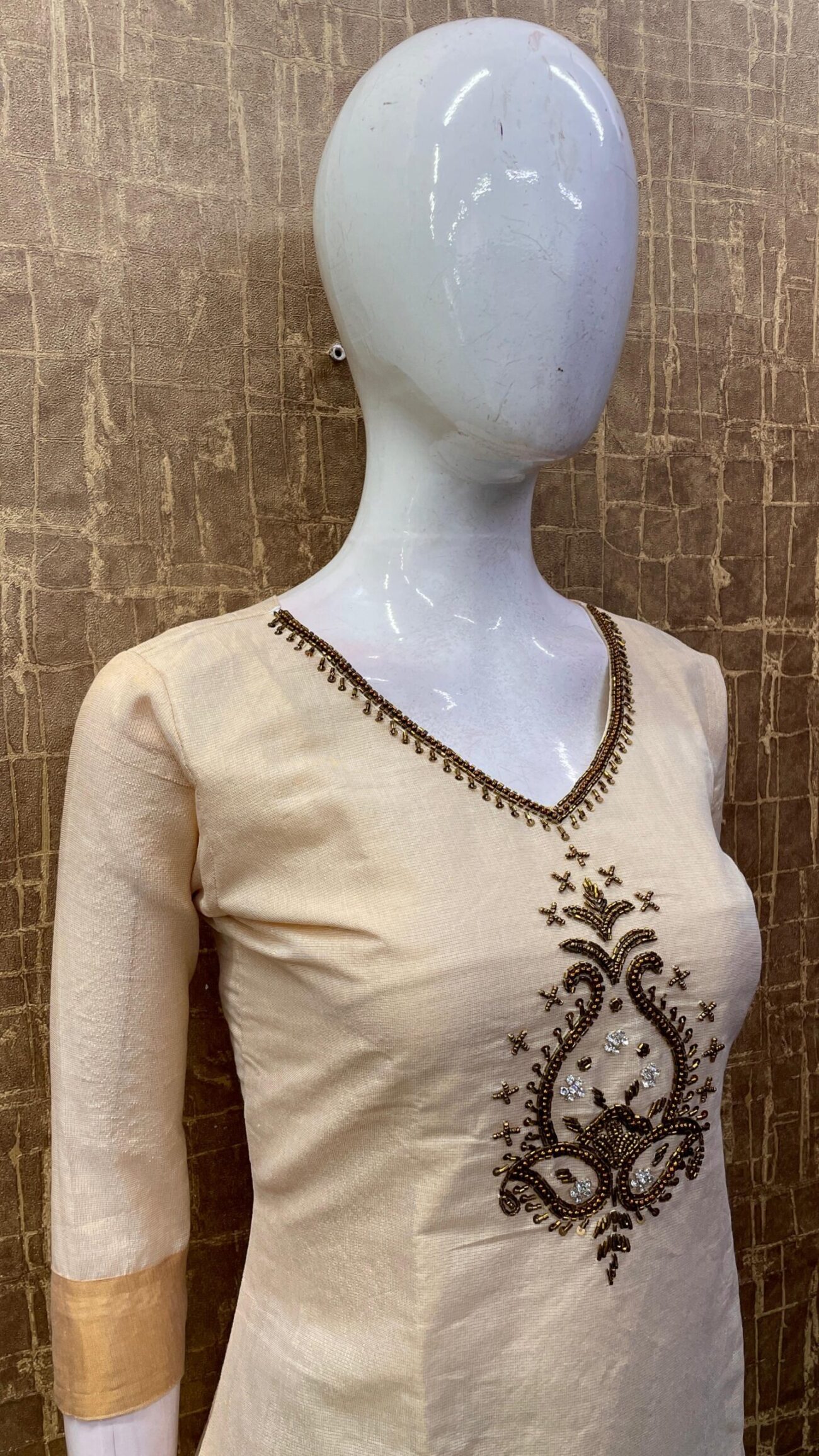 Kerala Gold / Slitted Kurti SKU: TH0005 - Image 2