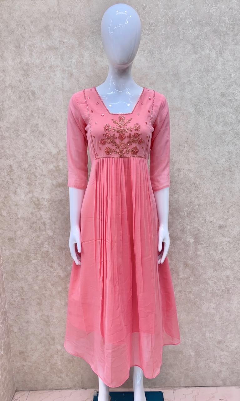 #TH215 / Pleated Kurti / Poppins Edition / Baby Pink - Image 2