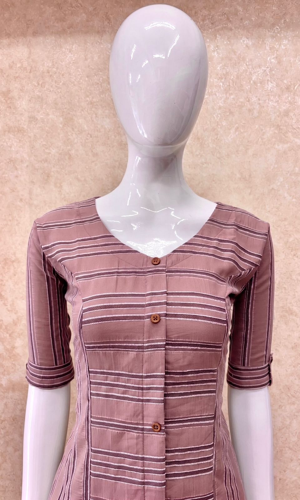#TH167 / Threadwork Cotton / Dress / Casuals / Baby Pink