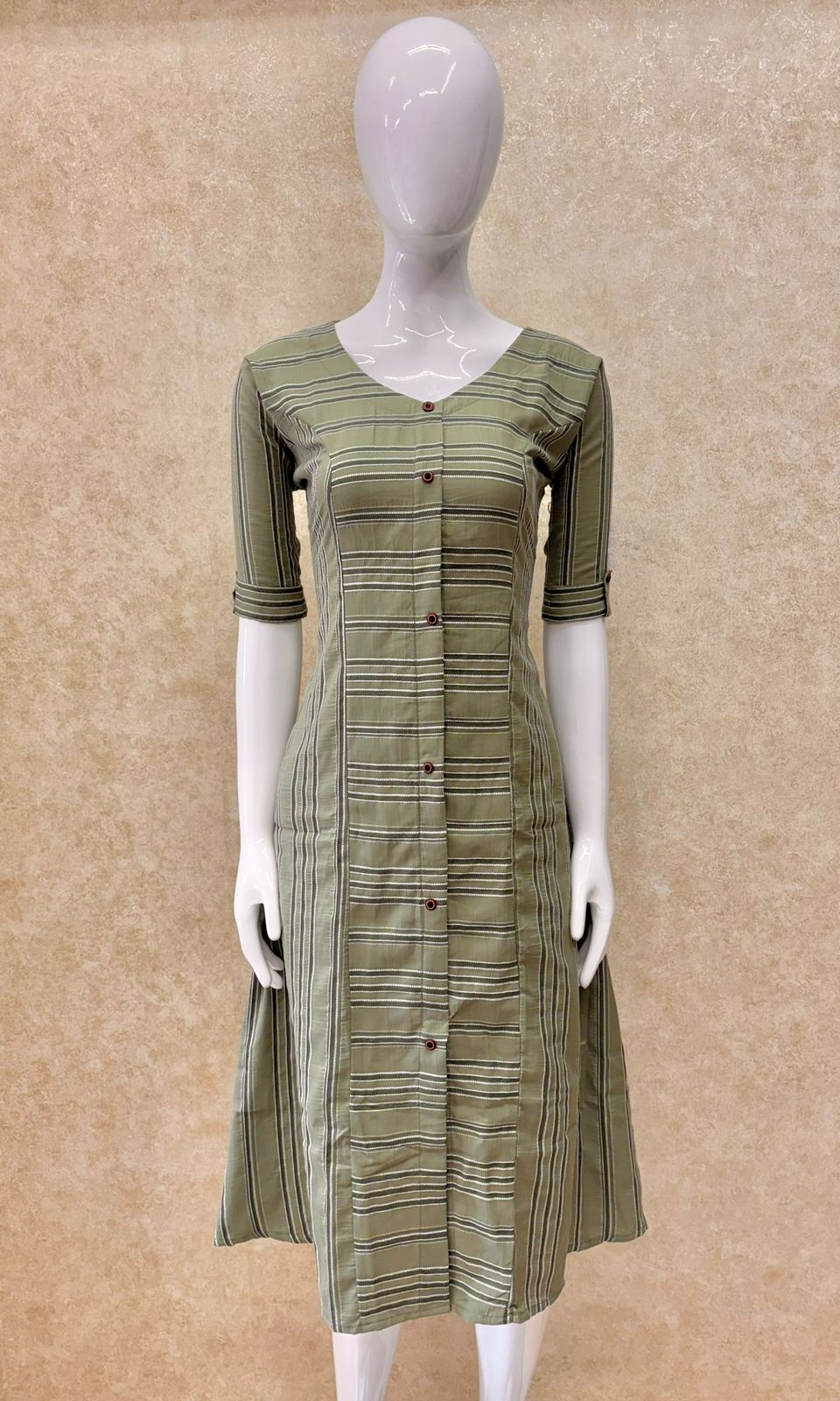 #TH167 / Threadwork Cotton / Dress / Casuals / Pastel Green - Image 2