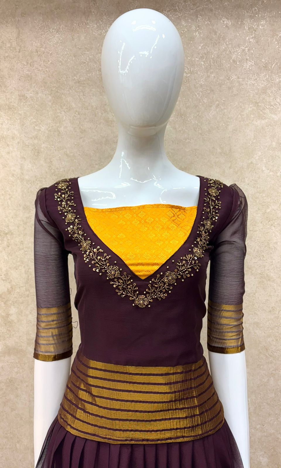 #TH173 / Pattu Pavadai-Blouse / Wine