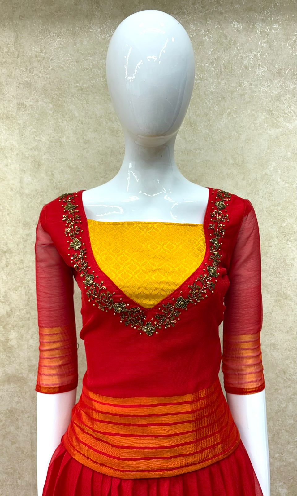 #TH173 / Pattu Pavadai-Blouse / Red