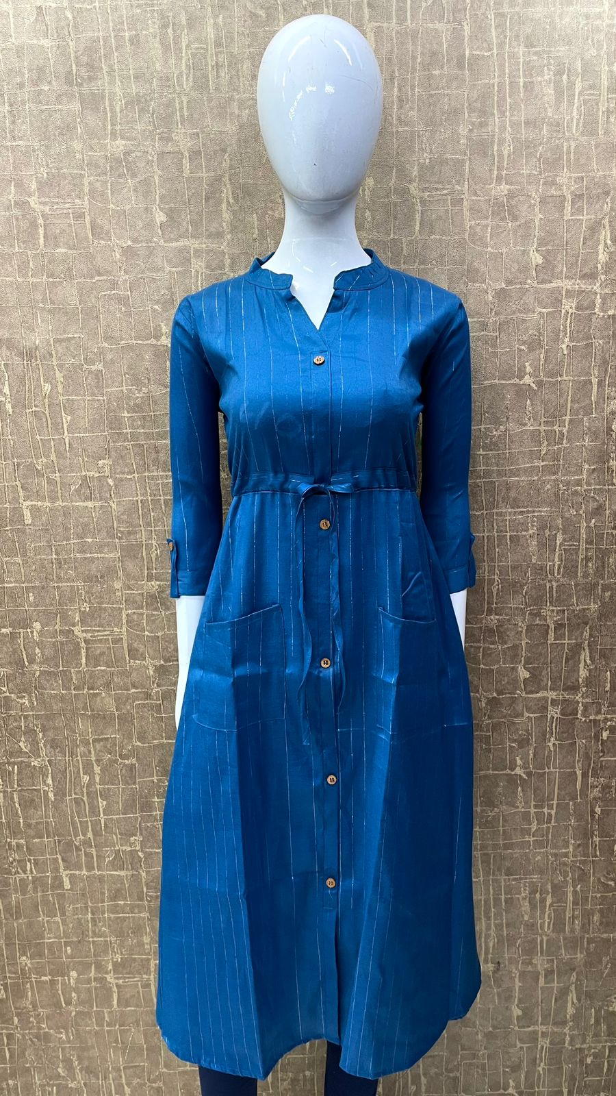 #TH75 / Western Dress / Teal Blue — Full Size Set - Image 2
